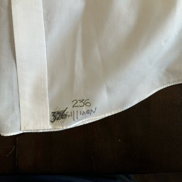 Stanford white wrinkle free button down long sleeved men’s shirt size 161/2 35 - Picture 2 of 4